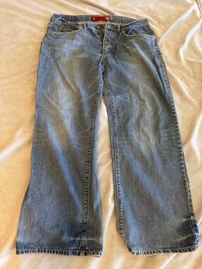 Guess Men's Light Blue Relaxed Straight Jeans